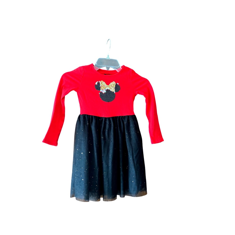 Disney Jumping Beans Minnie Mouse‎ Sequin Dress Girls Size 5 Limited Ed
